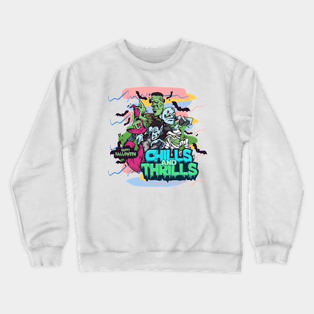 Chills And Thrills Crewneck Sweatshirt by After Daylight Project